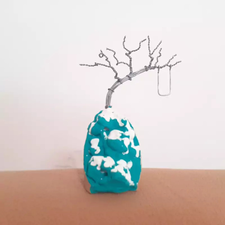 مجسمه سیمی درخت صخره ای دو طرفه
