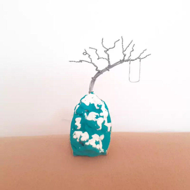مجسمه سیمی درخت صخره ای دو طرفه